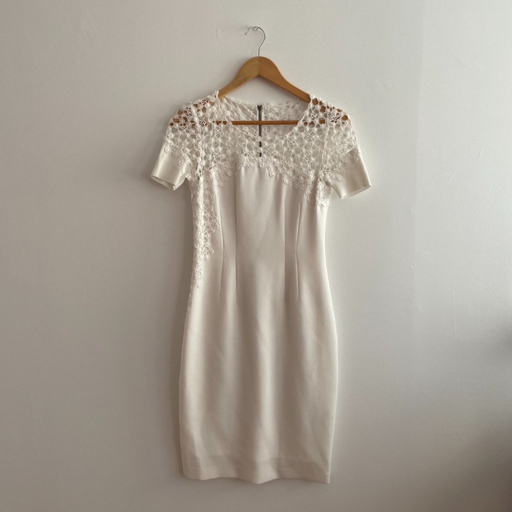 Elie Tahari Wedding Reception Lace Sheath Dress - Picture 3 of 5